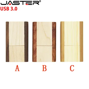 

JASTER Rotatable USB Flash Wooden 3.0 USB 8gb16gb 32gb 64gb 128gb Pen Drive USB Stick Flash Drive Over 10pcs Free Custom Logo