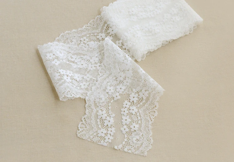 9 см Широкий Современный хлопок с цветочной вышивкой кружевной воротник тканевый швейный Аппликация DIY лента с бахромой отделка женское платье Декор - Цвет: White