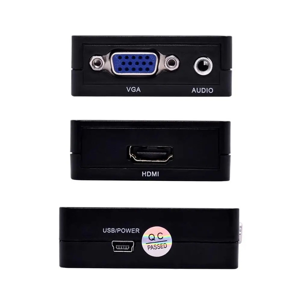 

Mini VGA to HDMI Converter VGA2HDMI Adapter VGA to HDMI 1080P Charging Cable Adapter Converter for HDTV Projector
