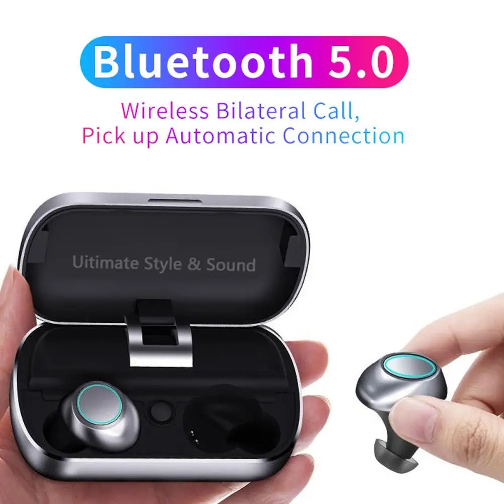 

S8 TWS Wireless Bluetooth 5.0 Touch Control Stereo Sports Earphones Headset