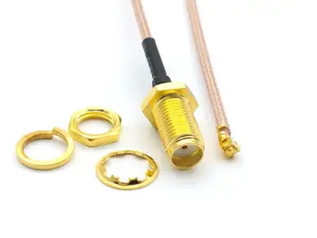

100pcs 20cm SMA Female to uFL/u.FL/IPX/IPEX Pigtail Cable RF Coax RG178 cable