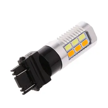 

1PC 3157 50W 5630 Dual Color Switchback Yellow White LED Turn Signal Light Bulbs