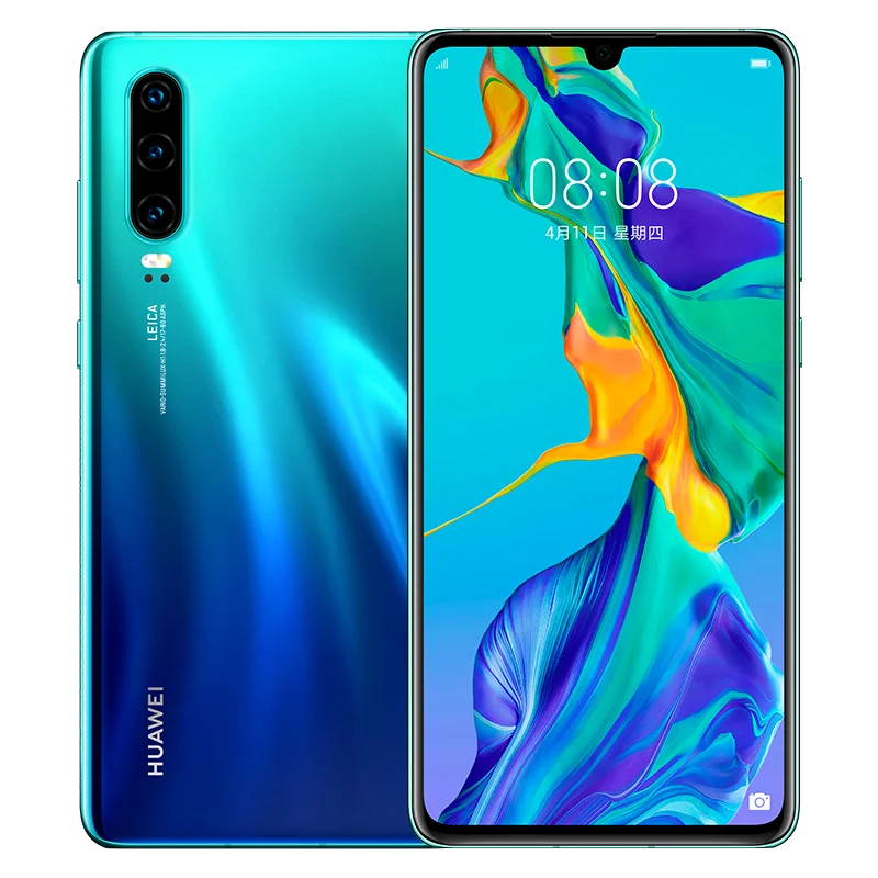 Huawei P30 глобальная версия ELE-L29 FCCID 8 ГБ 128G мобильный телефон с двумя sim-картами Kirin 980 Octa Core 6,1 дюймов Android 9,0 NFC 3650 мАч 32 МП