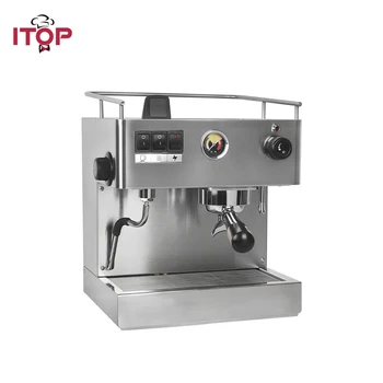 Best ITOP 9Bar Semi-automatic Coffee Machine Electric Coffee Maker Milk Froth Coffee Extraction Full Stainless Steel 220V