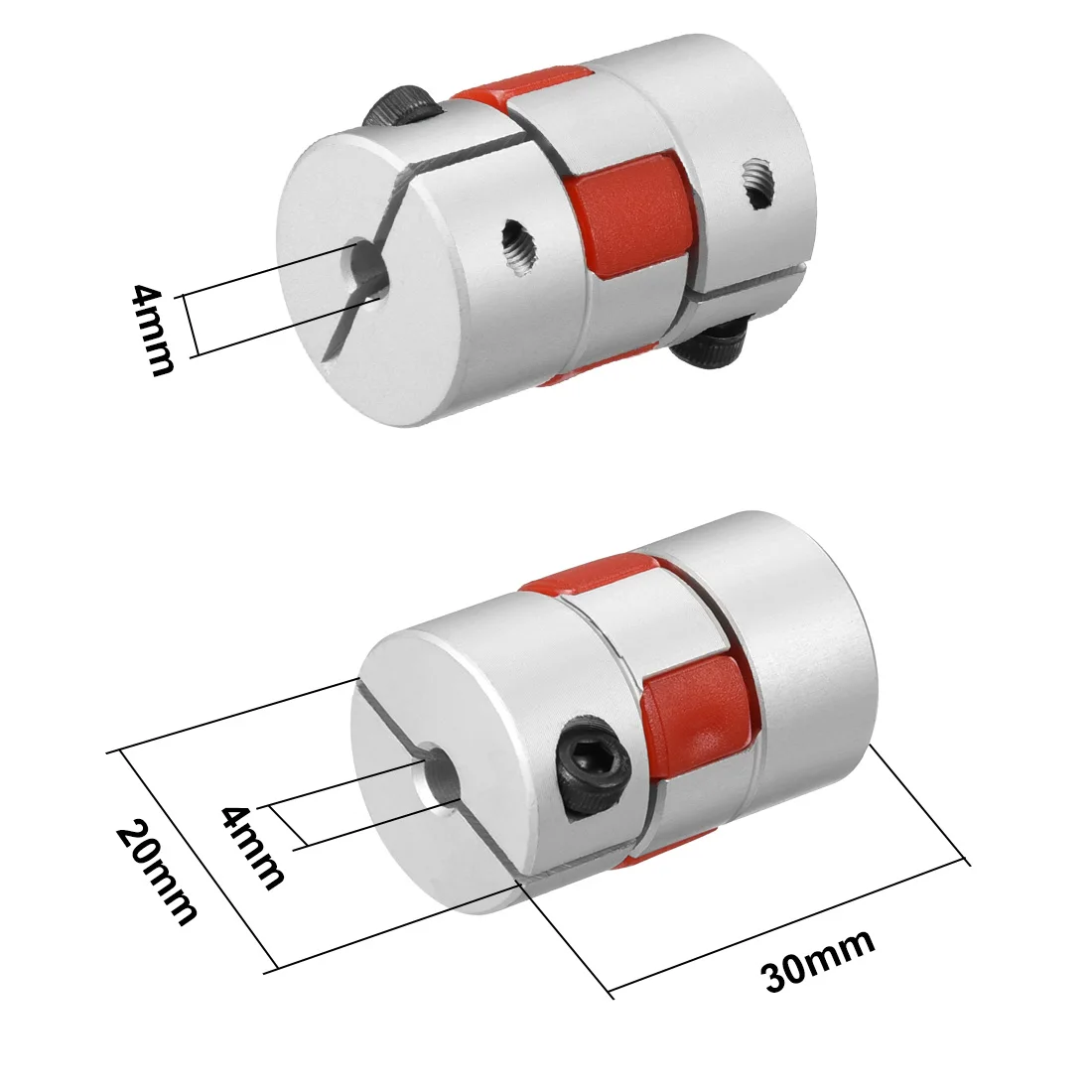 Uxcell муфта вала 4-20 мм до 4-20 мм отверстие L30xD20/L34xD25/L35xD25/L55xD40/L79.5xD55 гибкий для сервопривода ступенчатый мотор
