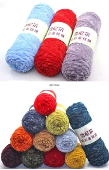 

100g Chenille Velvet Knitted Chunky Warm Yarn Supersoft Wholesale Knitting Sweater Wool Thread Colour Crochet Hand Crochet