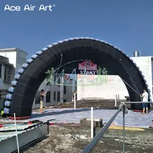 Новейший стиль шин спортивный АРКА надувной старт финишная линия, арка в форме tyle с красно-черным съемным баннером в продаже