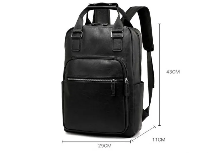 Хит, мужской модный рюкзак, мужской рюкзак для путешествий, рюкзак для ноутбука, Mochilas, школьная мужская кожаная деловая сумка, большая сумка для ноутбука, дорожная сумка