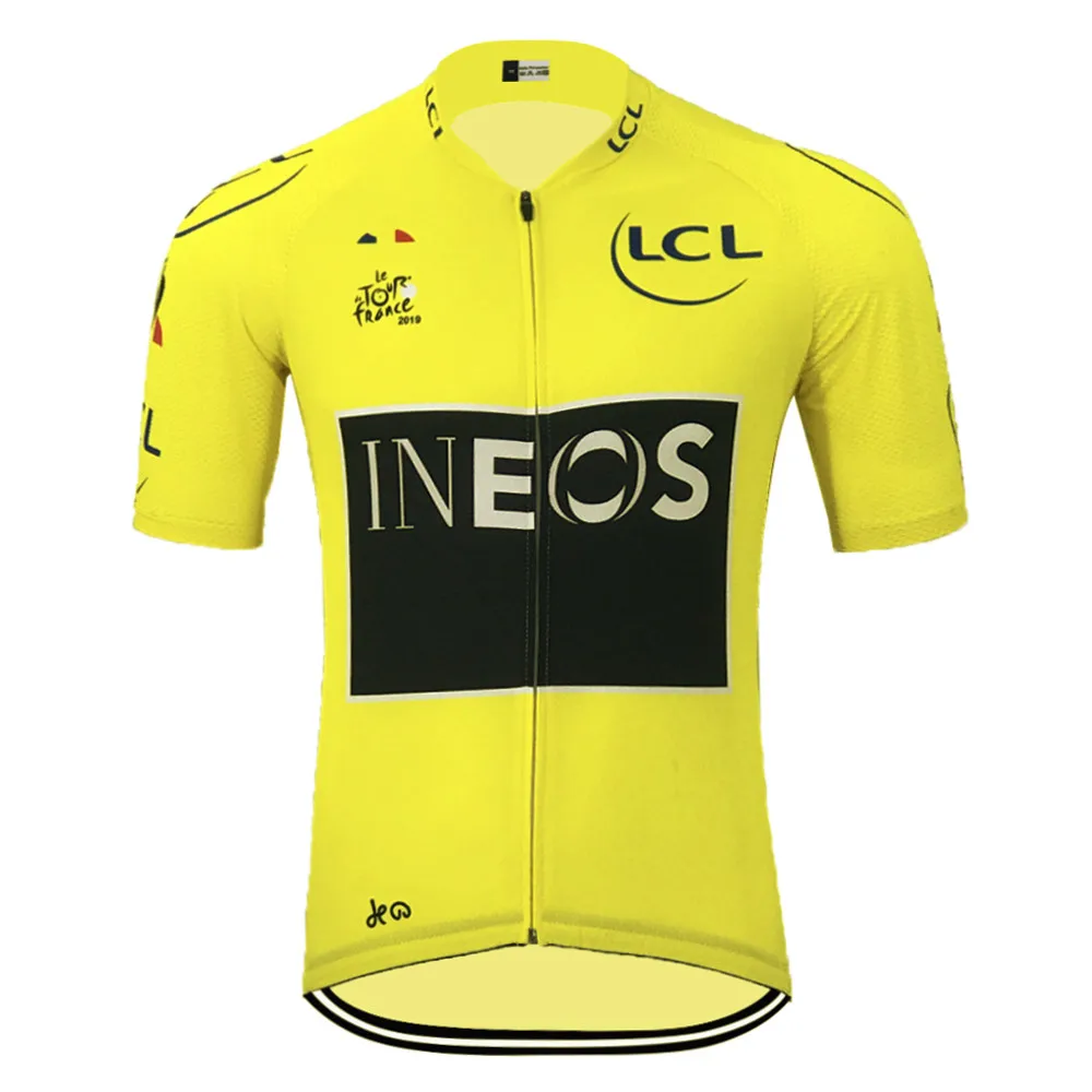 Французский Тур все Campeon Мужчины Велоспорт Джерси Лето короткий рукав Mtb Джерси дышащие майки для велосипедистов hombre maillot ciclismo - Цвет: yellow