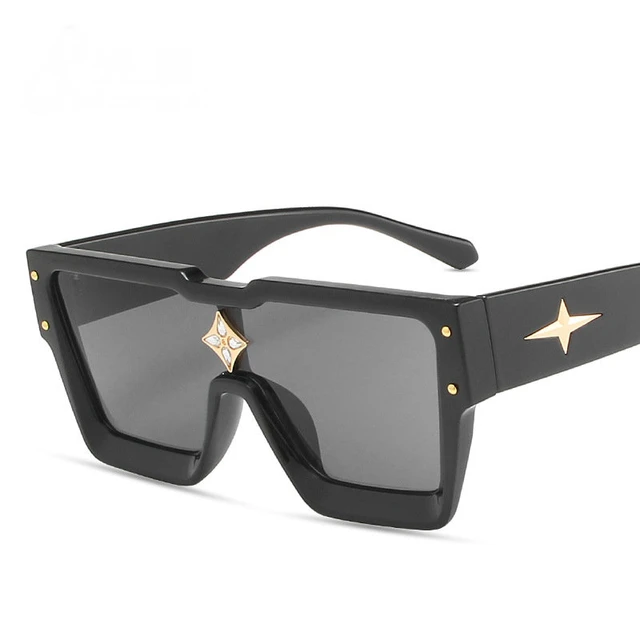 Louis Vuitton Black & Clear Gradient 'Cyclone' Sunglasses