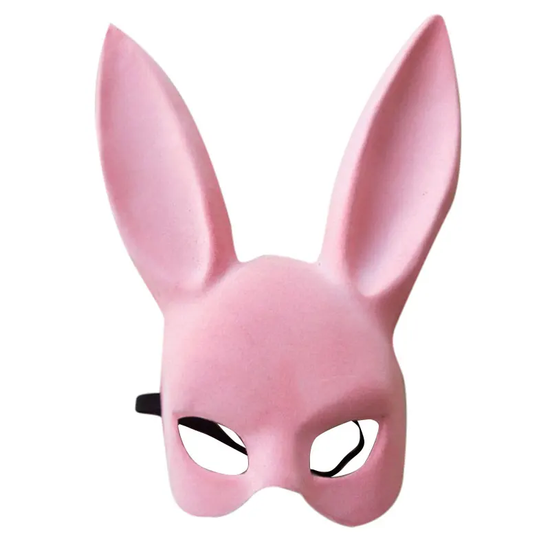 Маска для Хэллоуина с кроличьими ушками, Сексуальная повязка маска с длинными ушами кролика, маскарадные вечерние аксессуары для косплея KTV