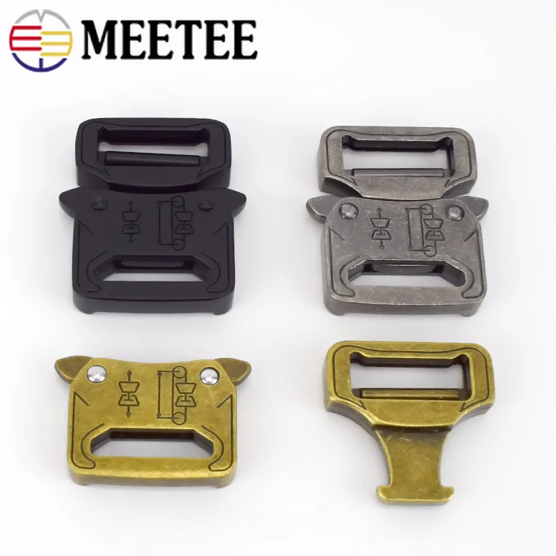 Meetee 1/2/4 шт Пряжка ID27mm открытый металлический ремень крюк для рюкзака поясные