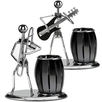 

2 Pack Pen Holder Creative Pen Pot Iron Pencil Holder Desktop Accessories for Home School Office Stationery