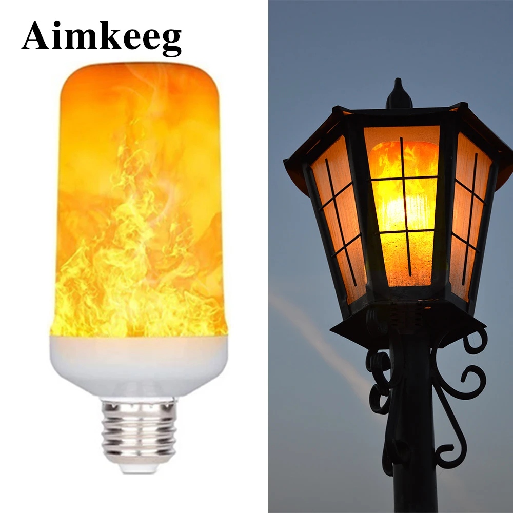 

E27 Flame Bulb LED Dynamic Flame Effect Fire Light Bulbs Corn Bulb Creative Flickering Emulation Decor LED Lamp Lighting Lamp