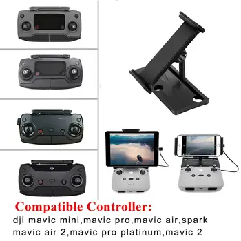 

DJI Mavic air 2/Mini/1/Pro/2/Air/Spark Remote Control Phone Tablet Monitor Extension Holder Bracket Mount Clip Front Controller