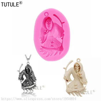

Gadgets,Grim Reaper Skull Death Sickle Evil Molds,Skull Silicone Mold, Craft Skulls Jewelry Mold, Keychain Mold, Pendant mould