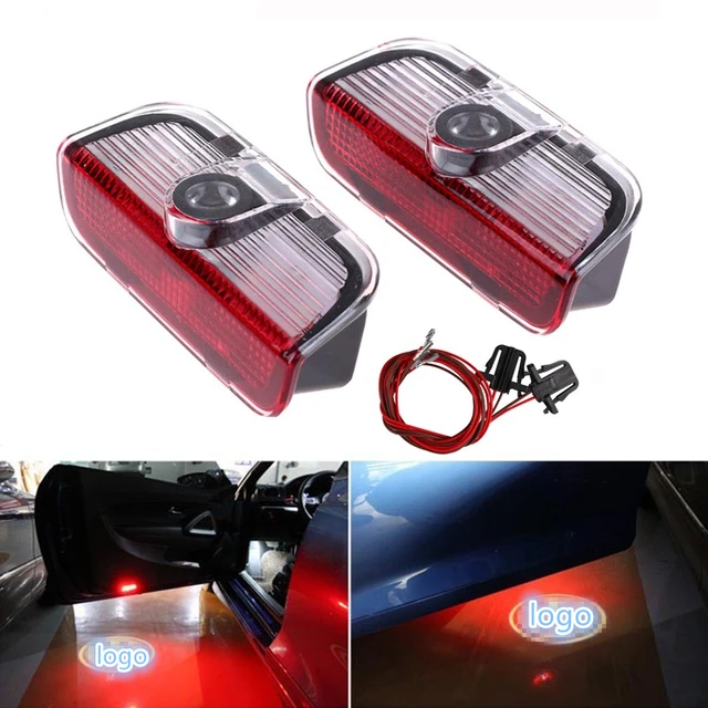 US $7.48 2 pcs Car LED Door Warning Light Logo Projector For VW Golf 5 6 7 Tiguan Touareg Jetta MK5 MK6 CC P
