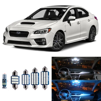 

8Pcs White Ice Blue Canbus LED Lamp Car Led Interior Package Kit For Subaru WRX STI 2015-2017 Map Dome Trunk License Plate Light