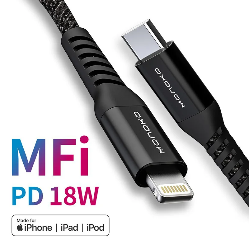 MFi USB C к Lightning Кабель 18 Вт PD для iPhone XS Max 11 Pro C94 сделано IOS быстрой зарядки данных Macbook