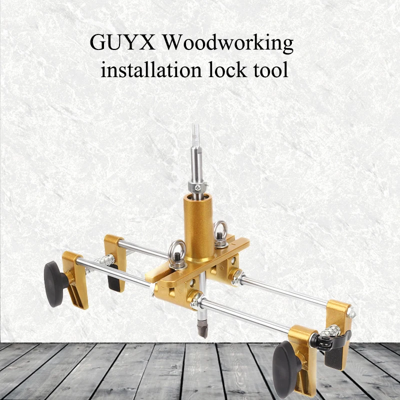 Wooden Door Lock Hole Opener Device Set Mortice Lock Fitting Jig