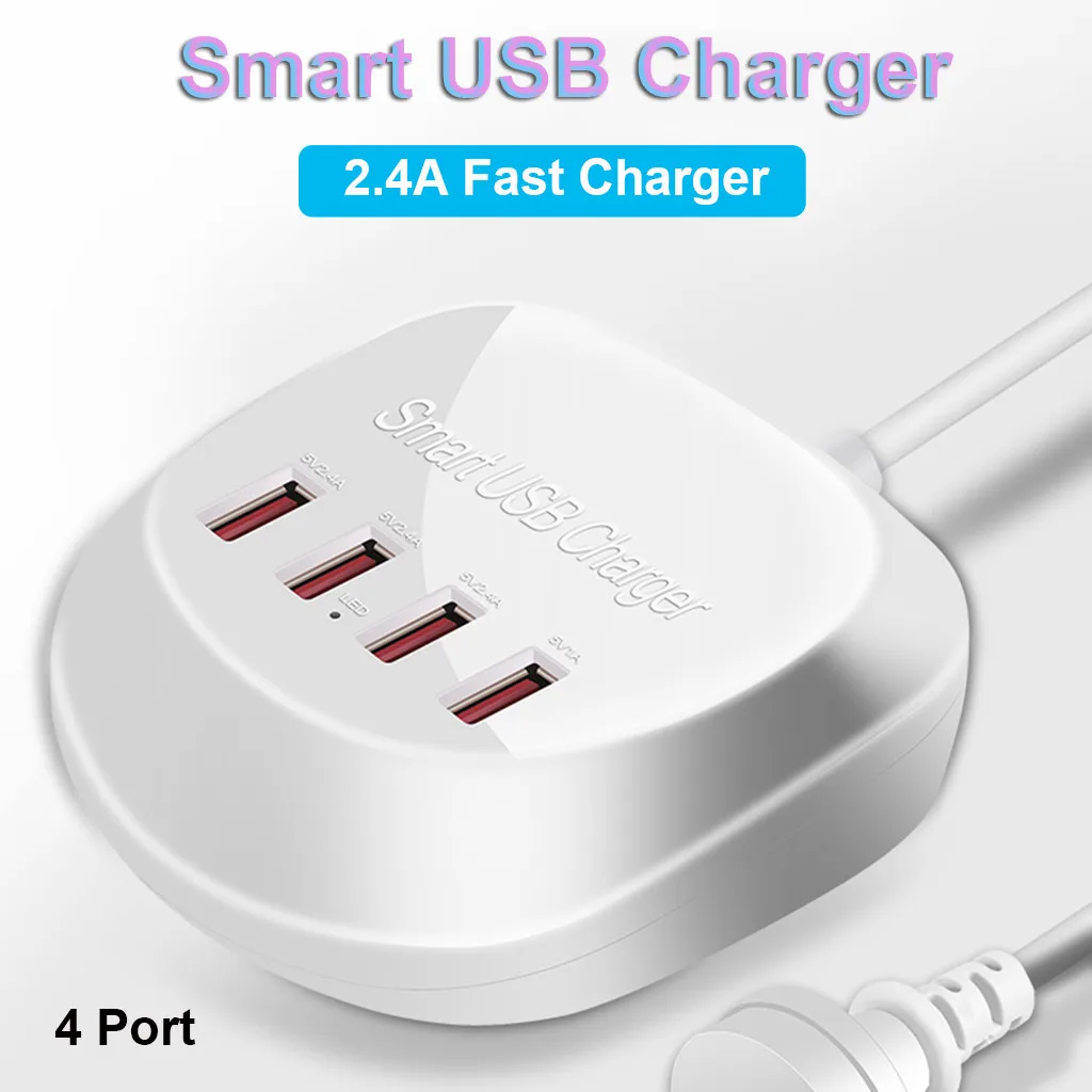 Ouhaobin 4 порта 2 А Быстрая зарядка USB зарядное устройство для Iphone Samsung Galaxy EU/AU/UK/US