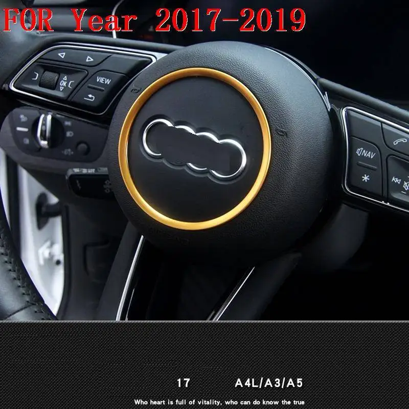 Авто Руль автомобильный Модернизированный декоративный модифицированный персонализированный автомобильный Стайлинг Чехлы стикер полосы 17 18 19 для Audi A4L