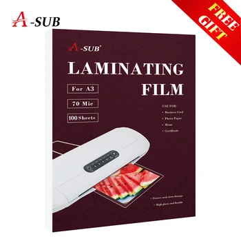 

A3 70mic Laminating Film PET+EVA for Photo/Files/Card/Picture Lamination roll Film Plastic Film