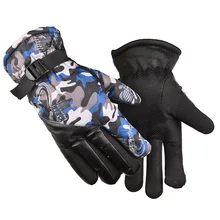 1 пара ветрозащитных перчаток зимние парные модели мотоциклетных лыжных перчаток теплые камуфляжные водонепроницаемые камуфляжные теплые перчатки WA 021