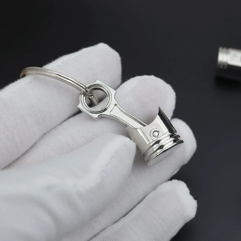 Portachiavi Motore V Twin in Cuoio inciso a laser - Made in Italy