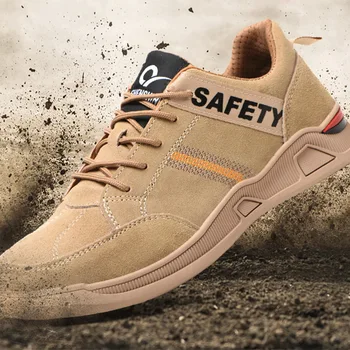 

Breathable Light And Comfortable Men's Shoes Steel Toe Stab Proof Safety Shoes Breathable 2020 Autumn Construction Work Shoes