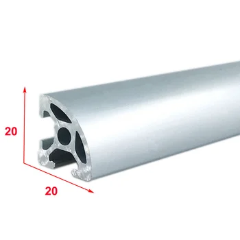 

1PC 2020R-6 EU Aluminum Profile 100-800mm Length 1/4 Curved Linear Rail for DIY 3D Printer CNC