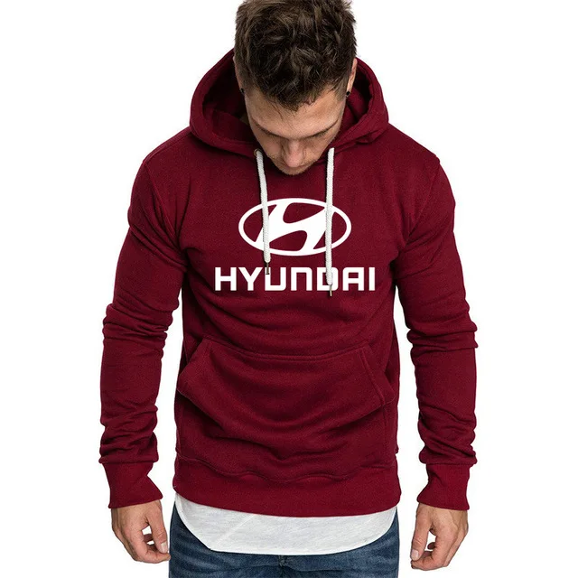 Мужские толстовки для hyundai Motor Car с логотипом, мужская толстовка с капюшоном в стиле хип-хоп harajuku, Модный повседневный флисовый спортивный костюм A