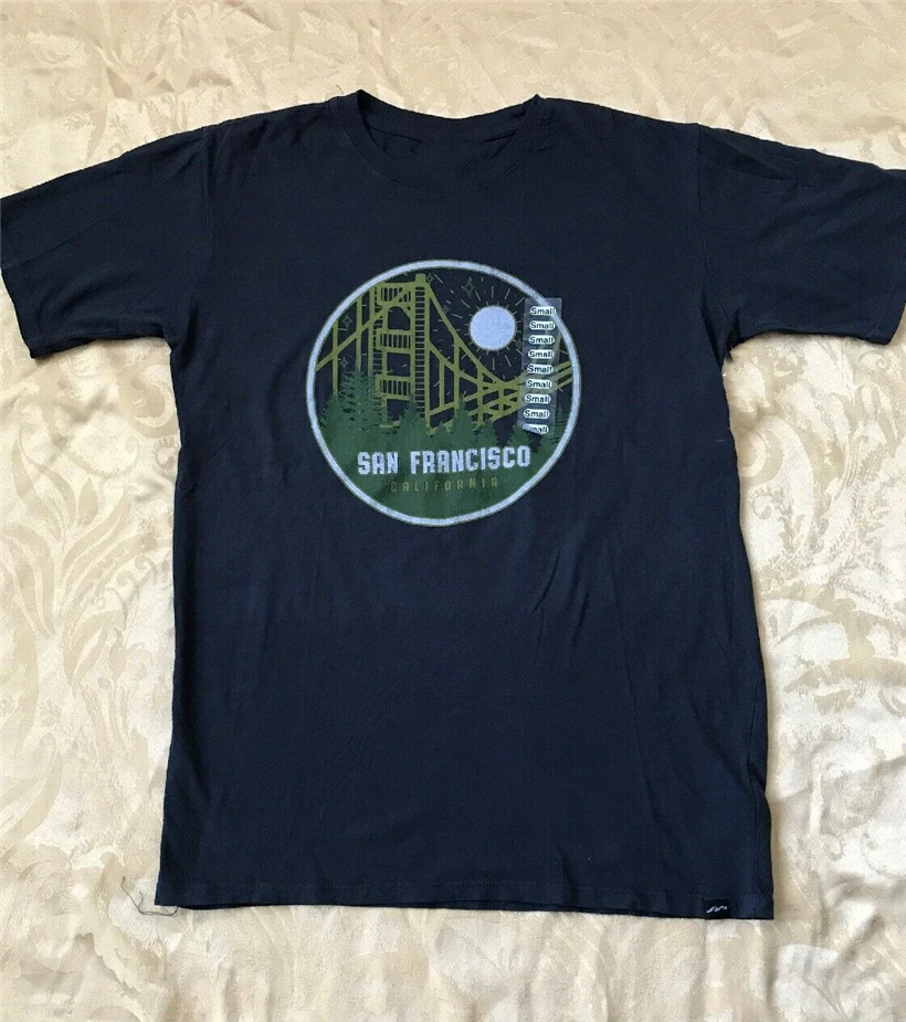 Techstyles черная футболка San Francisco California Golden State мост Sz маленькая Специальная с