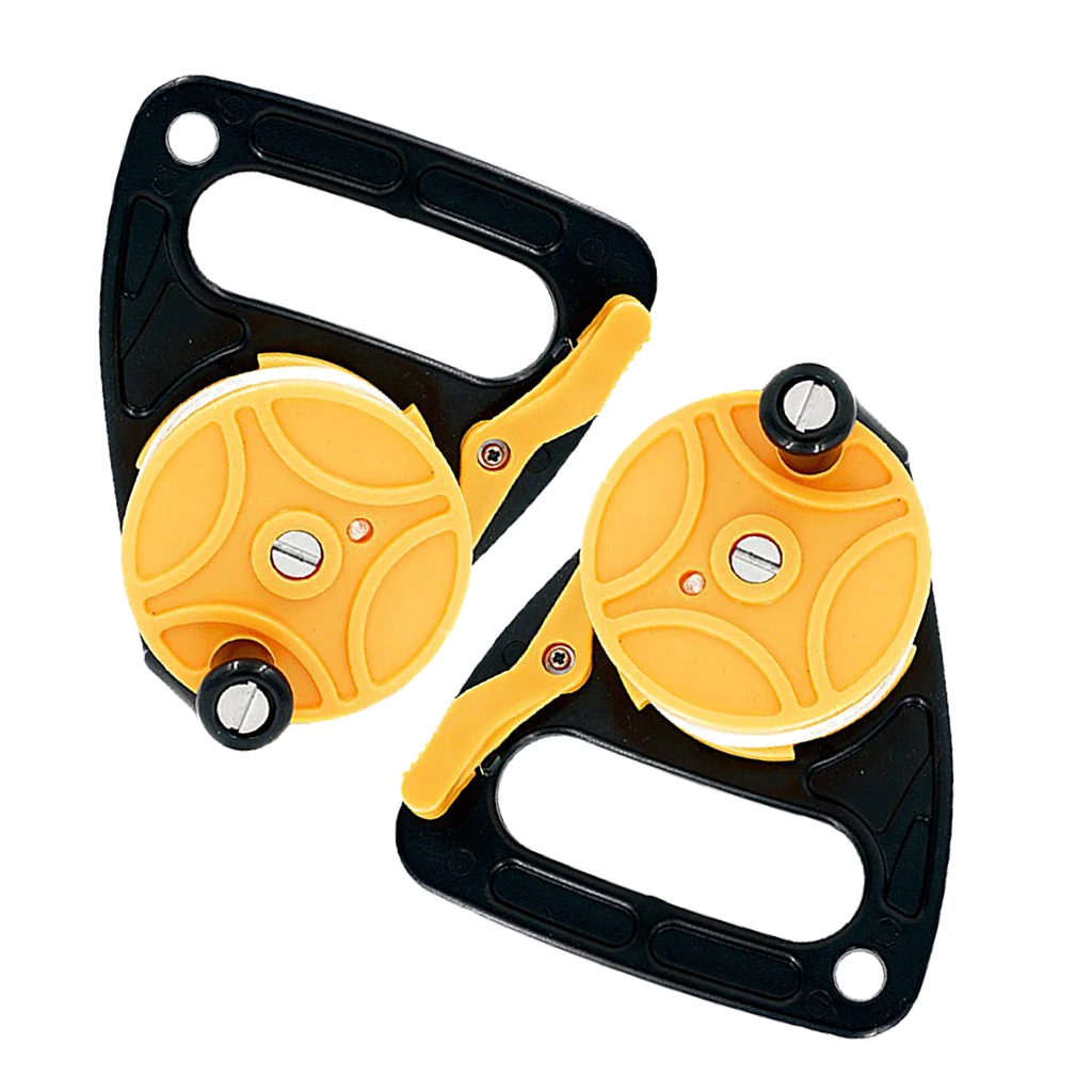 2 шт. компактная катушка для дайвинга с линейной направляющей, подводное плавание SMB Wreck Cave каяк якорь, фиксатор для большого пальца, 150 футов линия