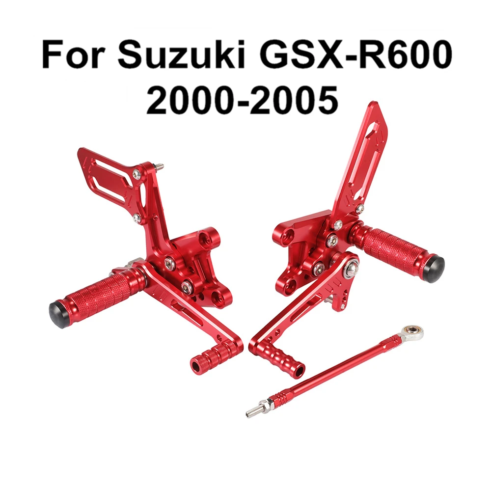 

Red Style For Suzuki GSX-R600 GSXR600 GSXR 600 2000-2005 Motorcycle Adjustable Rider Rear Sets Rearset Footrest Foot Peg D40