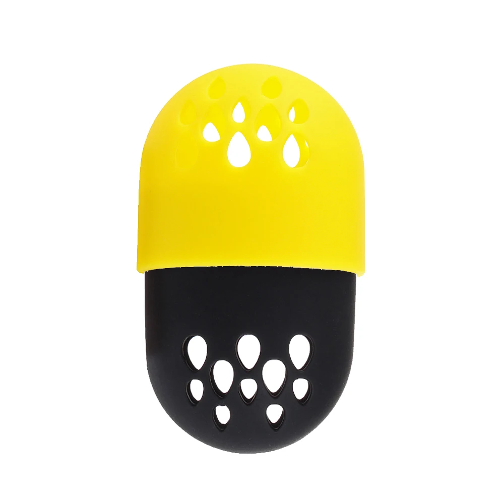 Soft Silicone Powder Puff Drying Holder Egg Stand Beauty Pad Makeup Sponge Display Rack Cosmetic Blender Sponge Case Puff Holder - Цвет: Цвет: желтый