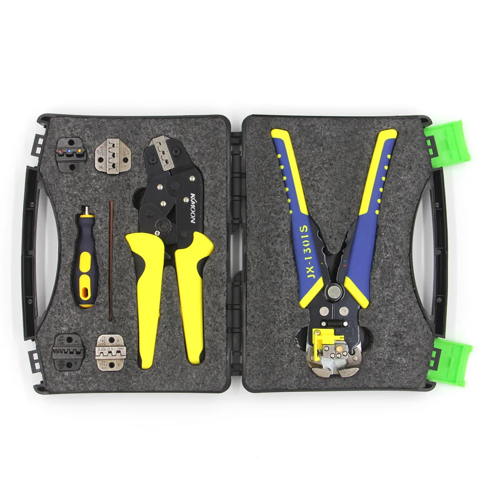 

KKmoon Professional Wire Crimpers Ratcheting Terminal Crimping Pliers Wire Strippers Crimper Tool Cord End Terminals Pliers Kit