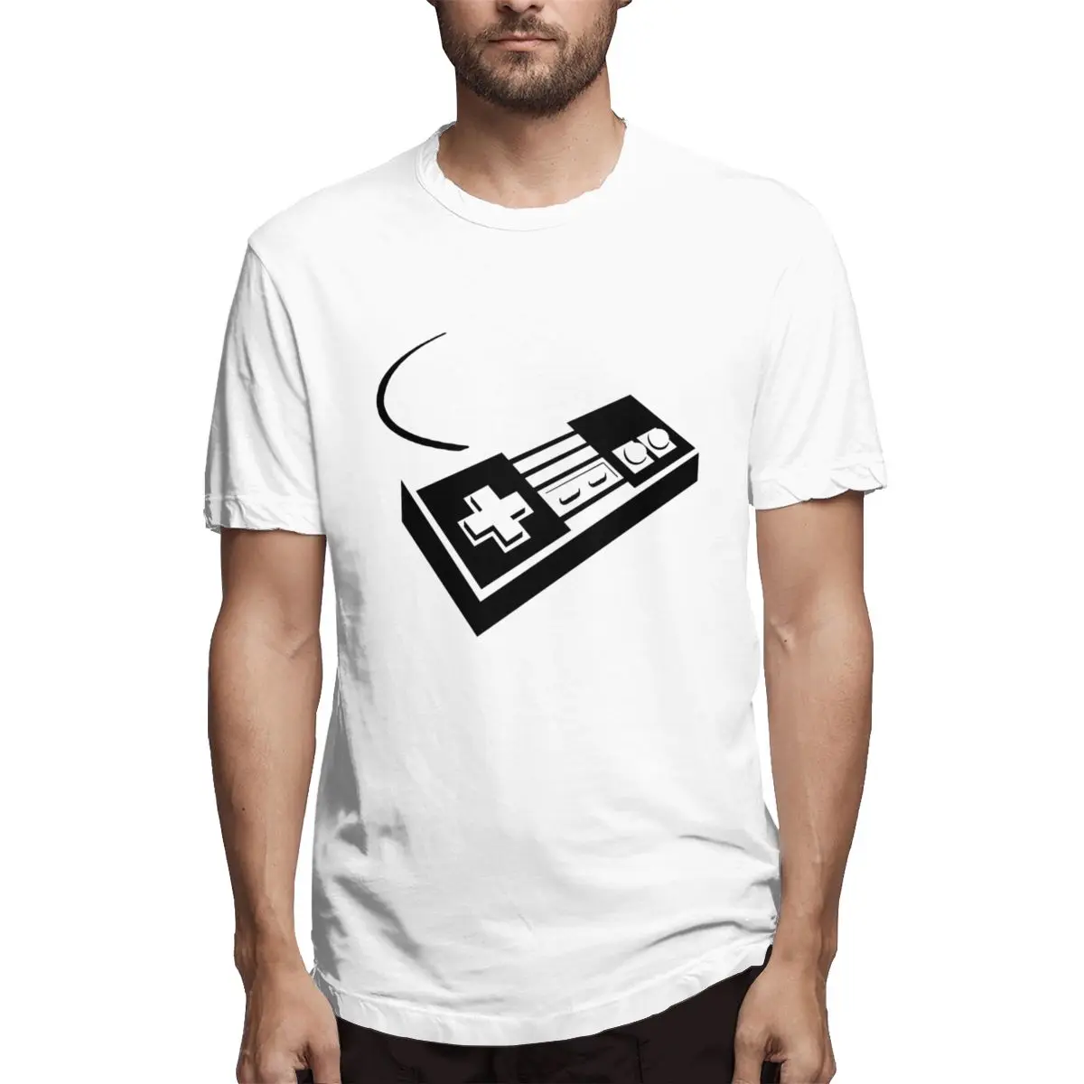 

Мужская летняя футболка с принтом игрового контроллера NES Edition 2021