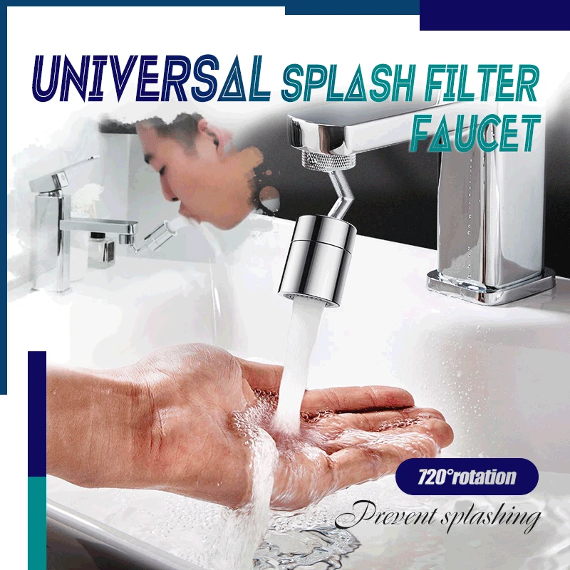 

Universal Splash Filter Faucet Bathroom Faucet Replacement Filter Faucet Bibcocks Kitchen Bathroom Tool Tap for Water Filter