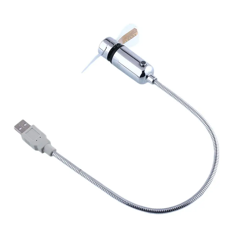 Мини-вентилятор с USB портом часы для поклонников гусиная шея Часы светодиодный гаджет для ПК гаджет ПК водяного охлаждения