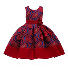 Летнее платье для девочек 3-10 лет; vestido curto; Детские платья для девочек; платье принцессы контрастного цвета с цветочным узором