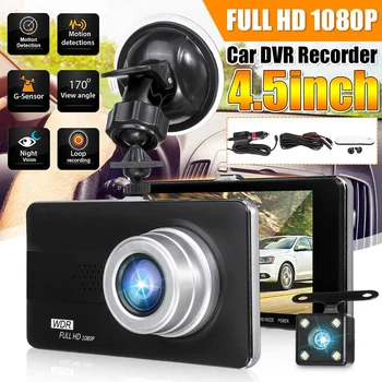 

4 Inch 170° Wide Angle HD 1080P Dual Lens Car DVR Front and Rear Camera Video Dash Cam Recorder Vehicle Camera DVR