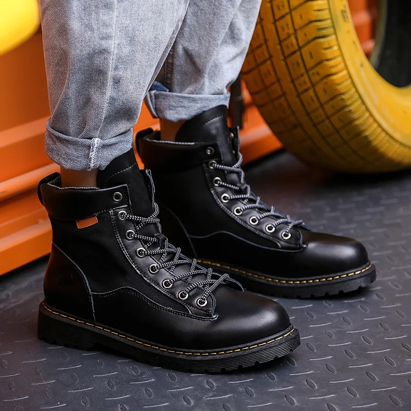 

Spring And Summer Casual Versatile Worker Boot Fashion Boots-Style Men Leather England Men's outside Whole Transaction Hight-top