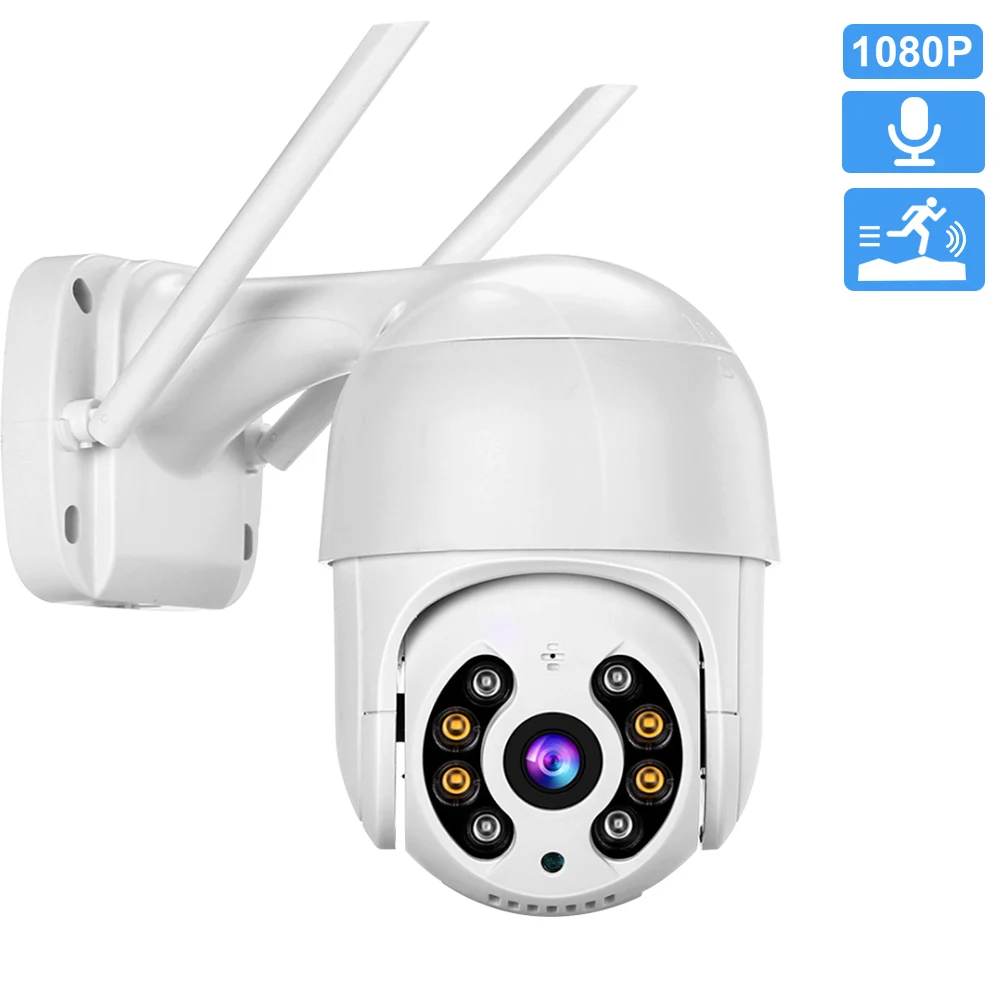 

Wifi PTZ IP Camera Outdoor Waterproof 1080P HD Speed Dome Color Night Vision Auto Tracking Alarm Home Security CCTV Surveillance