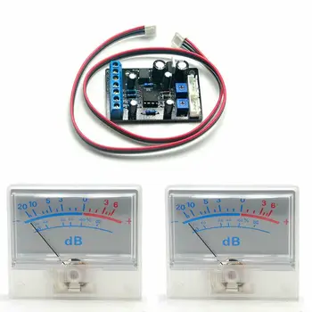 

2pcs P-55 VU Test Meter DB Level Header Detector w 1pc TA7318P Driver Board