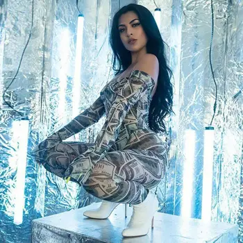 

Hot Sexy New Women Off Shoulder Leopard Long Sleeves Bodysuits Ladies Fashion Floral Casual Party Jumpsuits Clubwear