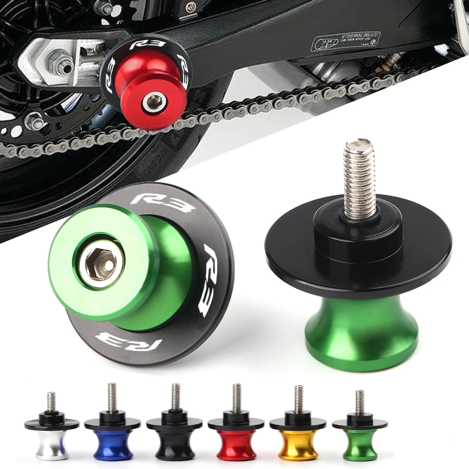

Motorcycle 6MM CNC Swingarm Spools Stand Screws Slider For Yamaha YZF-R3 2015 2016 2017 2018 2019 2020 YZF R3 Accessories 6M