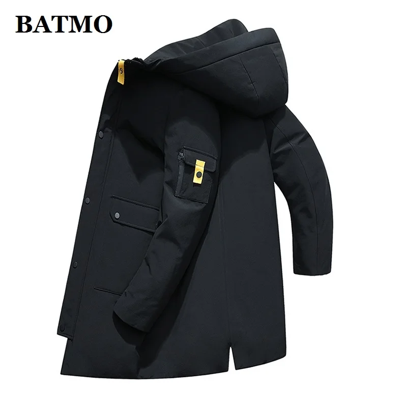 BATMO Новое поступление Зима 90% белые куртки с капюшоном на утином пуху мужские зимние теплые куртки с капюшоном Большие размеры YR8047
