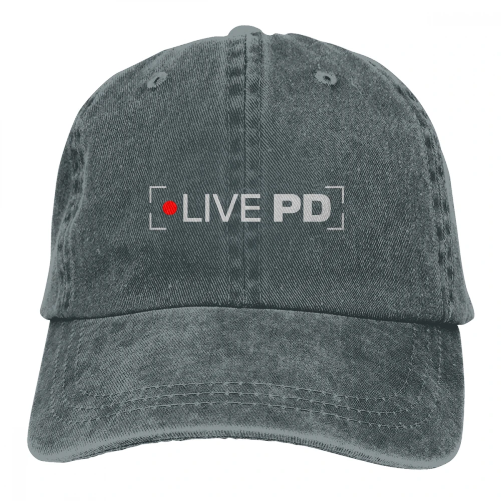 Live PD Casquette темно-синие унисекс Мужские Женские джинсовые бейсболка с ремешком кепки регулируемые Гольф папа шляпа