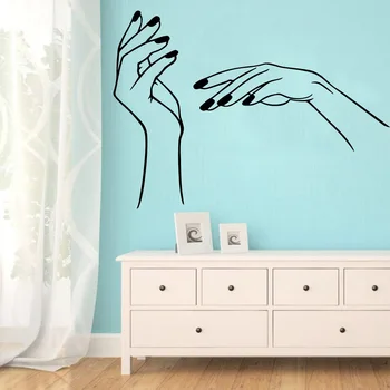 Preise Geschnitzte Finger Salon Pvc Wand Abziehbilder Wohnkultur Für Baby Kinder Zimmer Decor Vinyl Kunst Abziehbilder